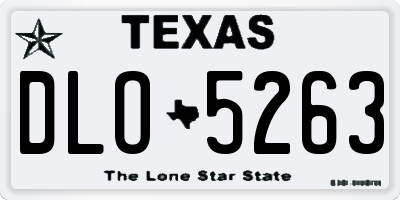 TX license plate DLO5263
