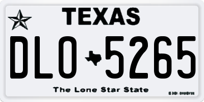 TX license plate DLO5265
