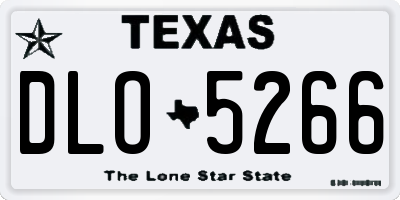 TX license plate DLO5266