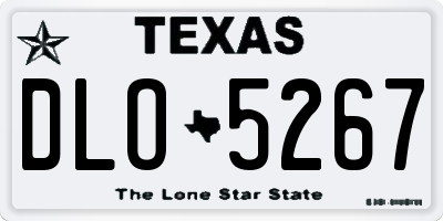 TX license plate DLO5267