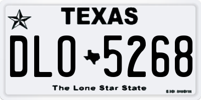 TX license plate DLO5268