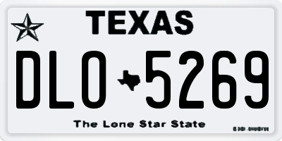 TX license plate DLO5269
