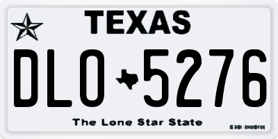 TX license plate DLO5276