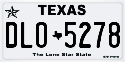 TX license plate DLO5278