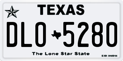 TX license plate DLO5280