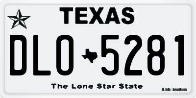 TX license plate DLO5281