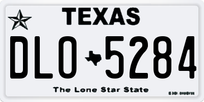 TX license plate DLO5284