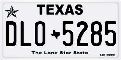 TX license plate DLO5285