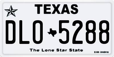 TX license plate DLO5288