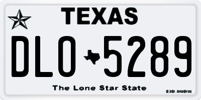 TX license plate DLO5289