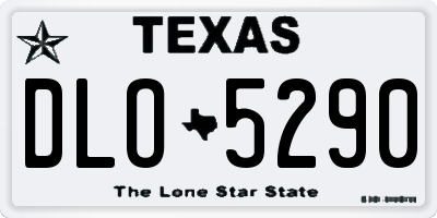 TX license plate DLO5290