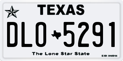 TX license plate DLO5291