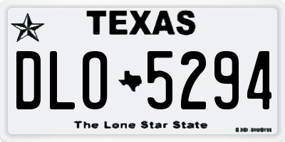 TX license plate DLO5294