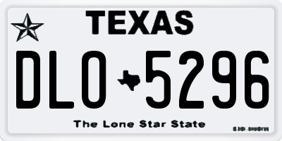 TX license plate DLO5296