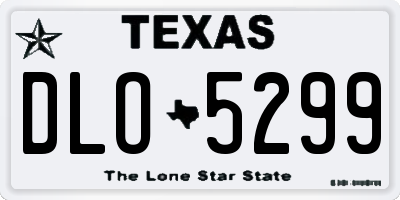 TX license plate DLO5299