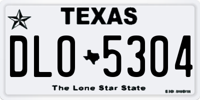 TX license plate DLO5304