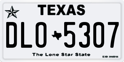 TX license plate DLO5307