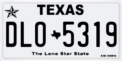 TX license plate DLO5319