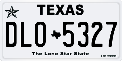TX license plate DLO5327
