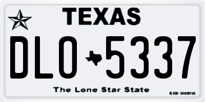 TX license plate DLO5337