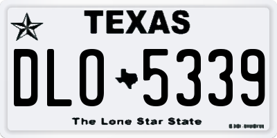 TX license plate DLO5339
