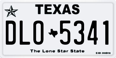 TX license plate DLO5341