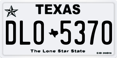 TX license plate DLO5370
