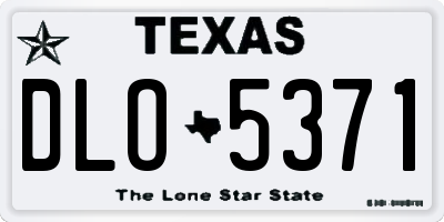 TX license plate DLO5371