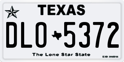 TX license plate DLO5372