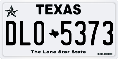 TX license plate DLO5373