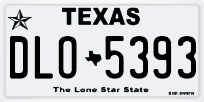 TX license plate DLO5393