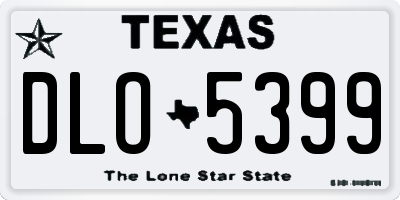 TX license plate DLO5399