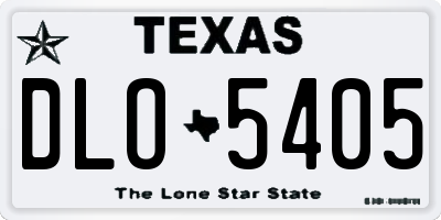 TX license plate DLO5405