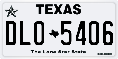 TX license plate DLO5406