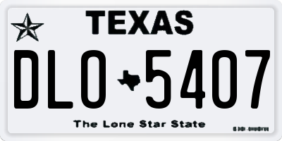 TX license plate DLO5407