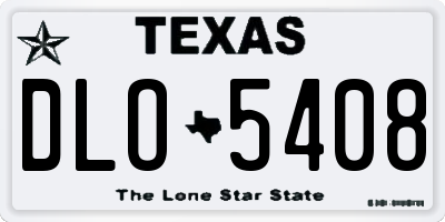TX license plate DLO5408