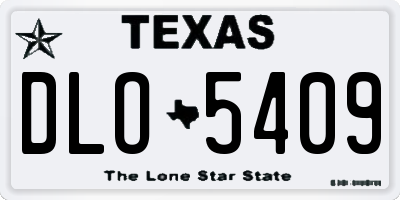 TX license plate DLO5409