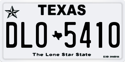 TX license plate DLO5410