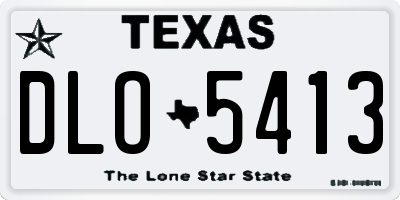 TX license plate DLO5413
