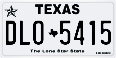 TX license plate DLO5415