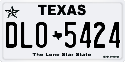TX license plate DLO5424