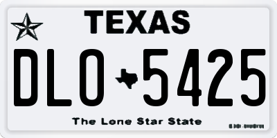 TX license plate DLO5425