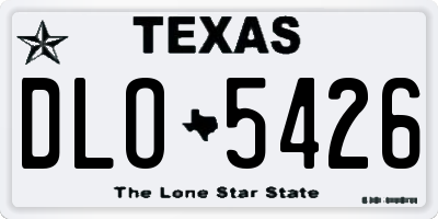 TX license plate DLO5426