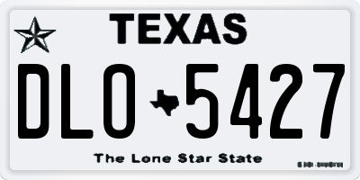 TX license plate DLO5427