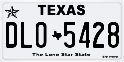 TX license plate DLO5428