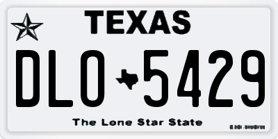 TX license plate DLO5429