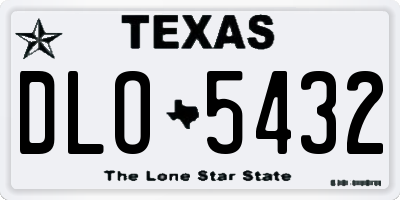 TX license plate DLO5432