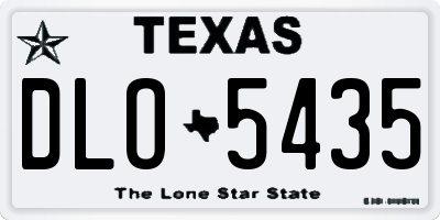 TX license plate DLO5435