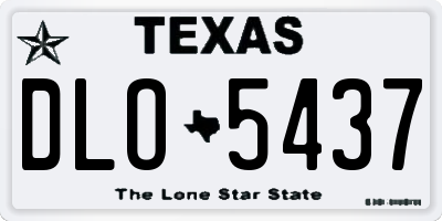TX license plate DLO5437