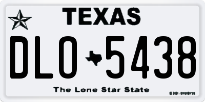 TX license plate DLO5438